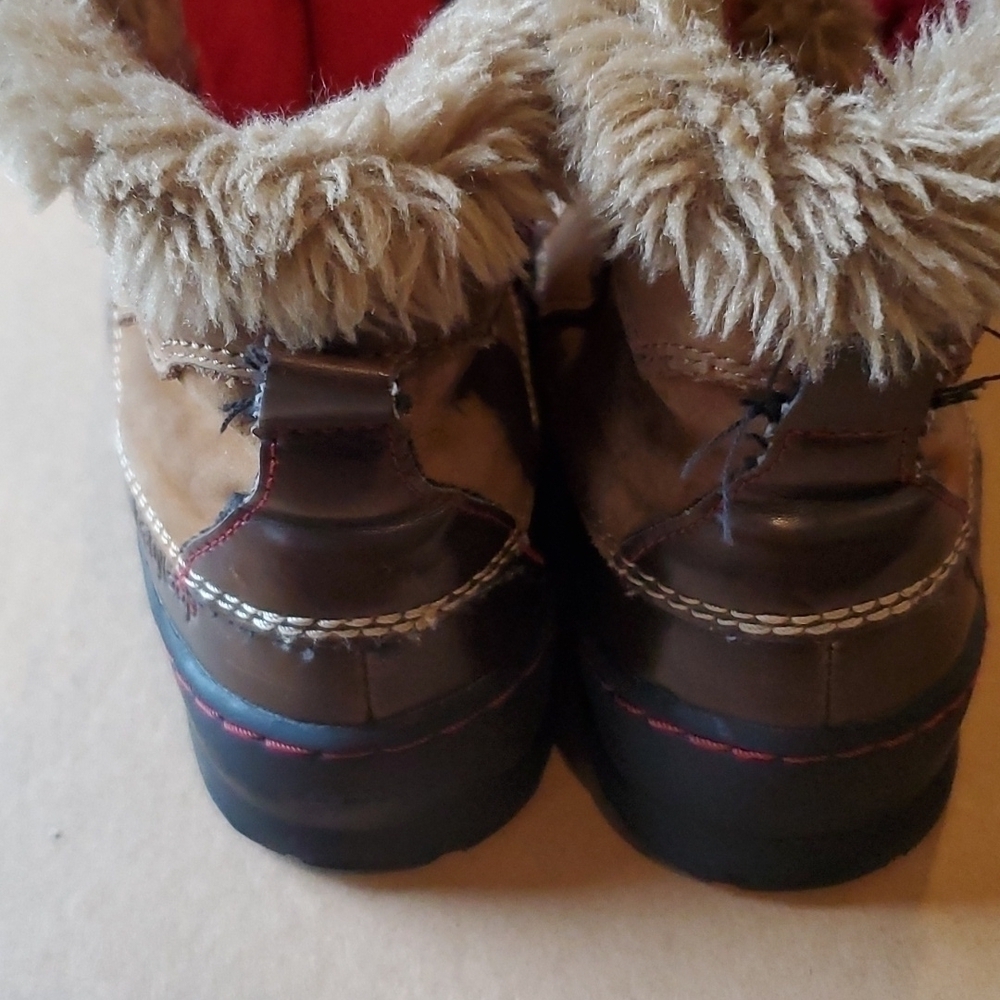 GAP Kids Boots with Faux Fur Lining - Brown and Red - Picture 6 of 10